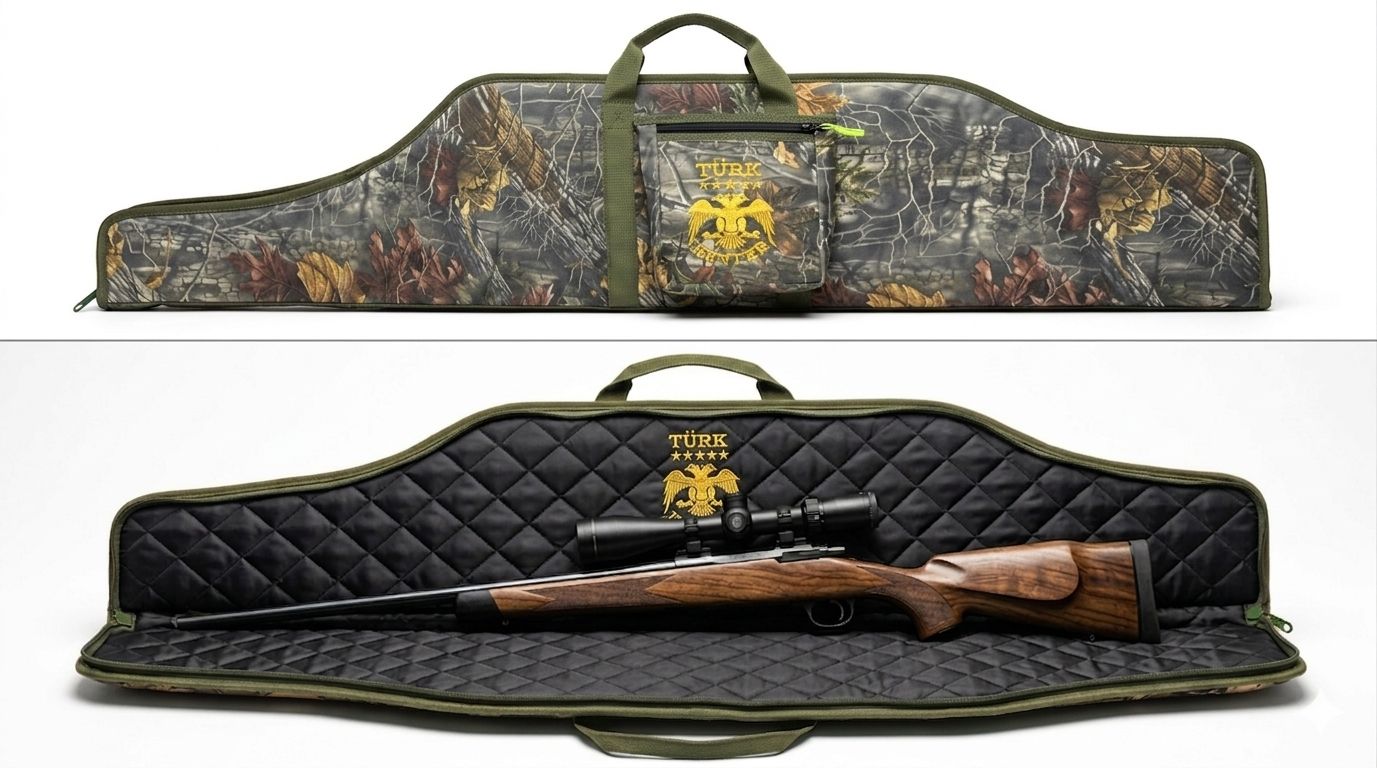 Türk Hunter 131×30 cm yivli dürbünlü tüfek kılıfı