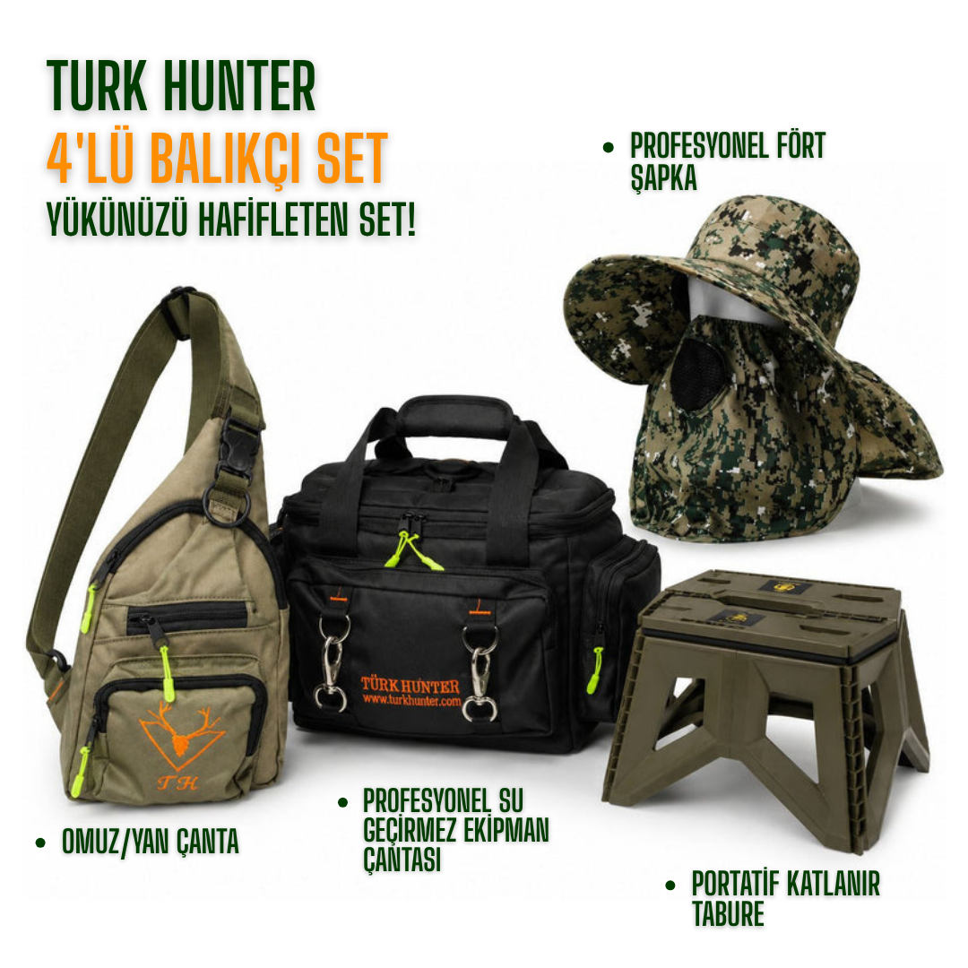 Türk Hunter 4'lü Balık & Kara Avı Set