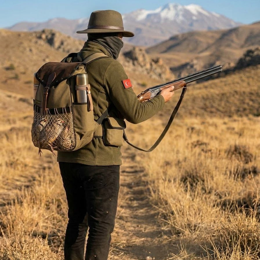 Türk Hunter fişeklikli avcı çoban sırt çantası
