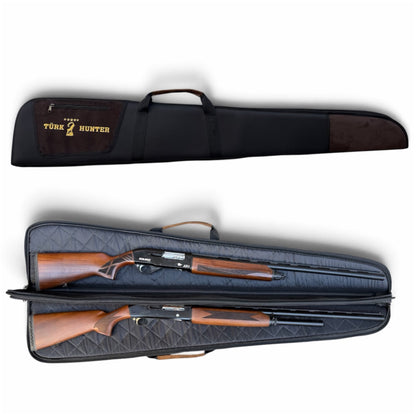 Çift tüfek alan Türk Hunter 132 cm tüfek kılıfı,